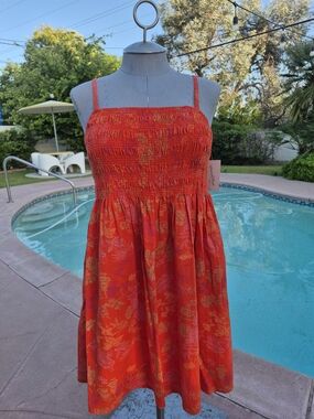 Summer Plus Sun Dress Orange
